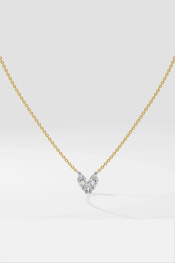 Marquise Heart Duo Necklace - Image 2