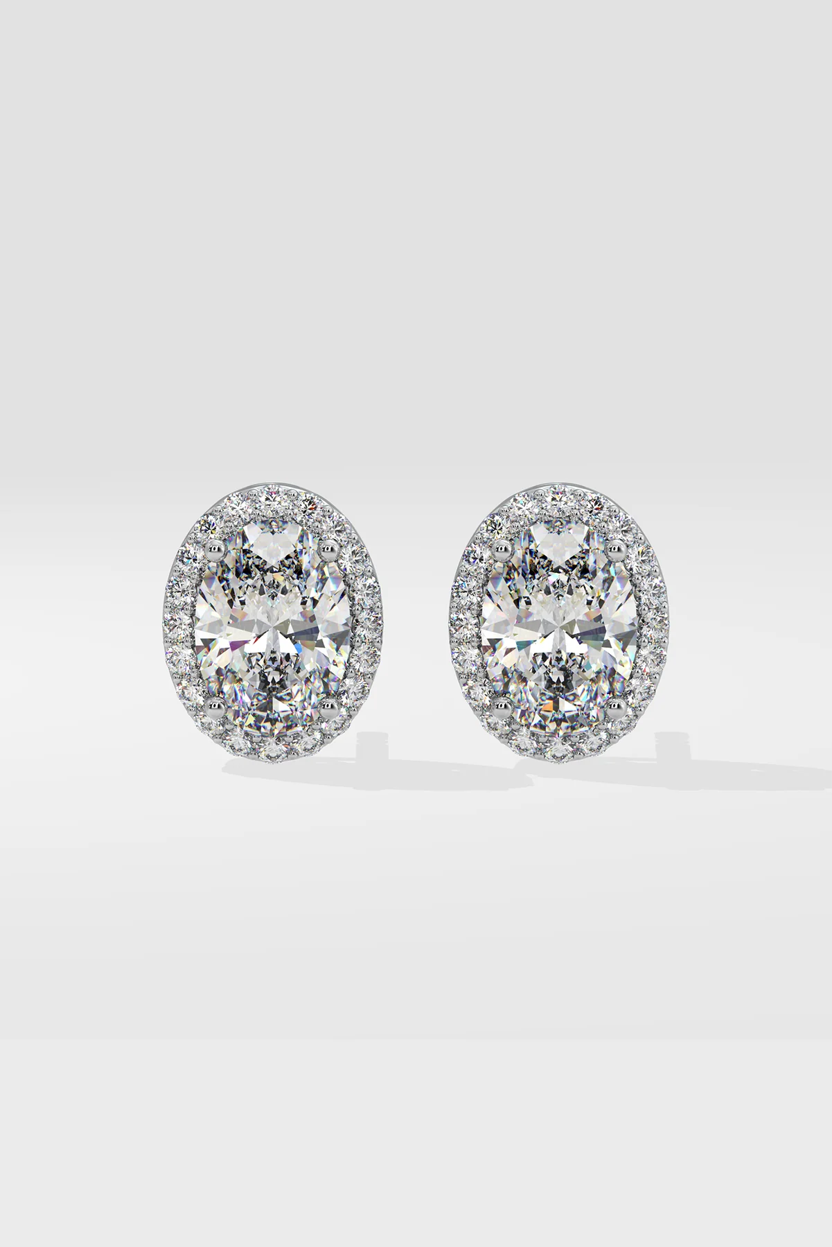 1.5 ct Oval Halo Studs - Image 3