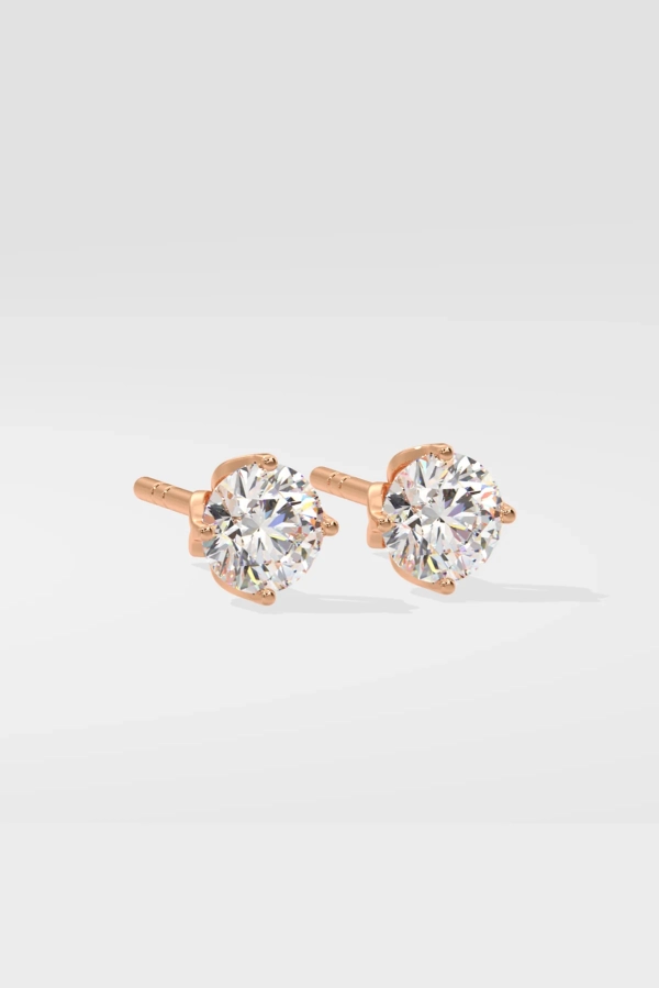 1 ct Solitaire Studs - Image 3