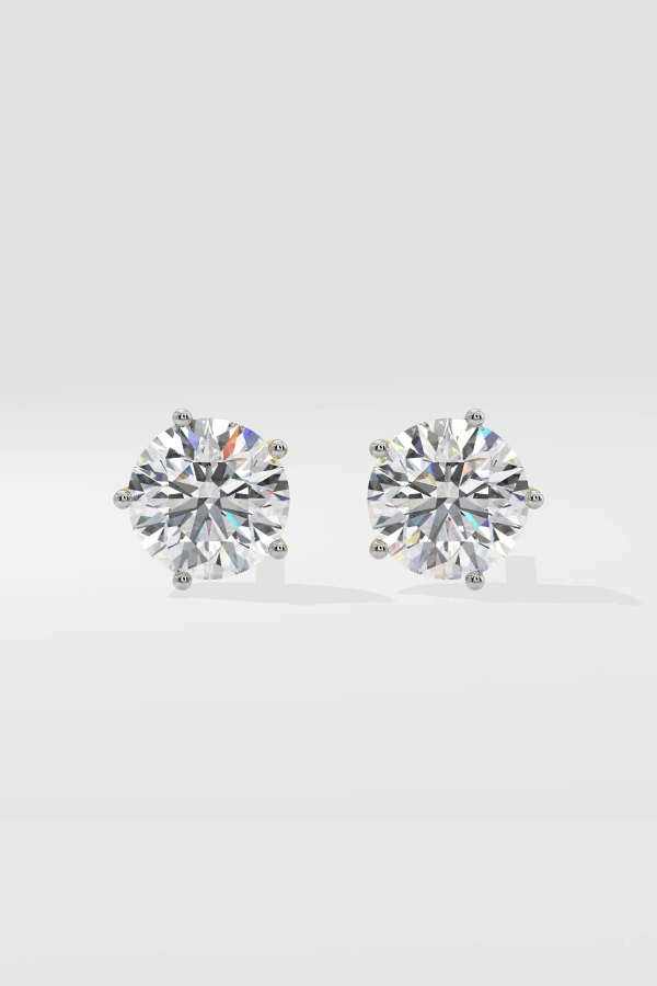 3 ct Solitaire Classic Studs - Image 2