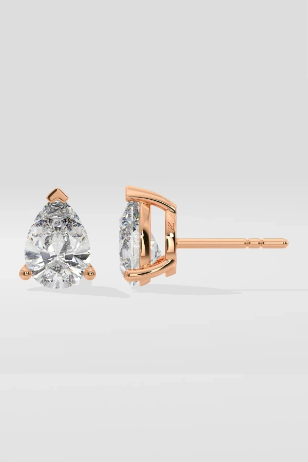 2 ct Pear Studs