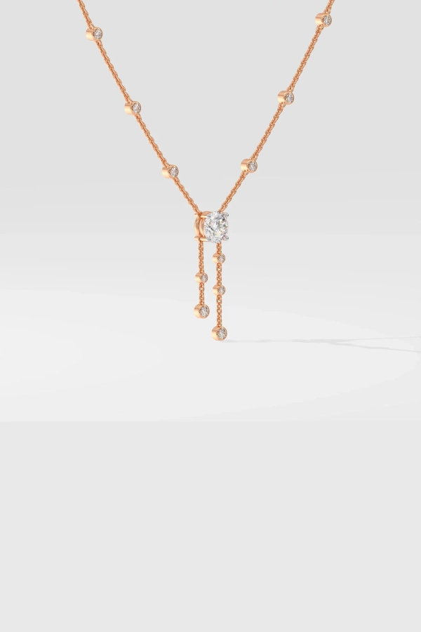 Solitaire Drop Necklace - Image 2