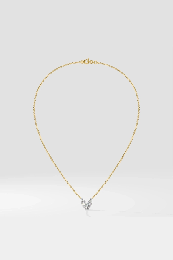 Marquise Heart Duo Necklace