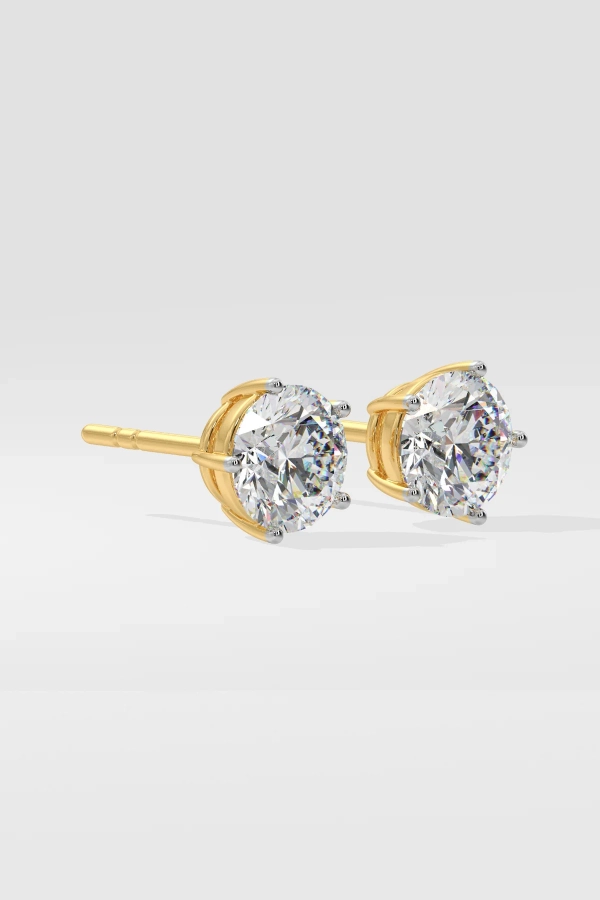 3 ct Solitaire Classic Studs - Image 3
