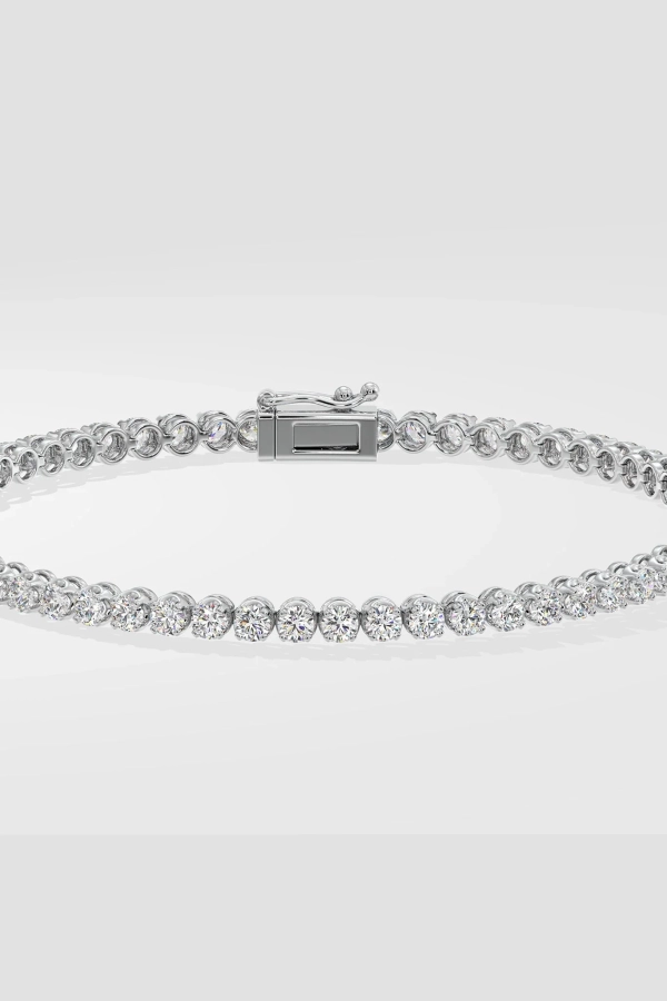 0.05 Ct Crown Tennis Bracelet - Image 2