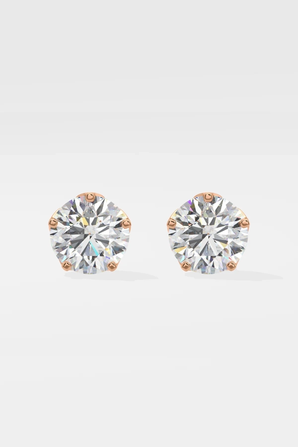4 ct Solitaire Studs - Image 3