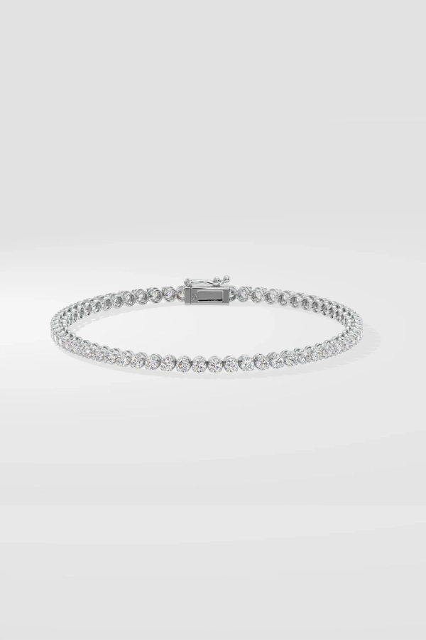0.05 Ct Crown Tennis Bracelet