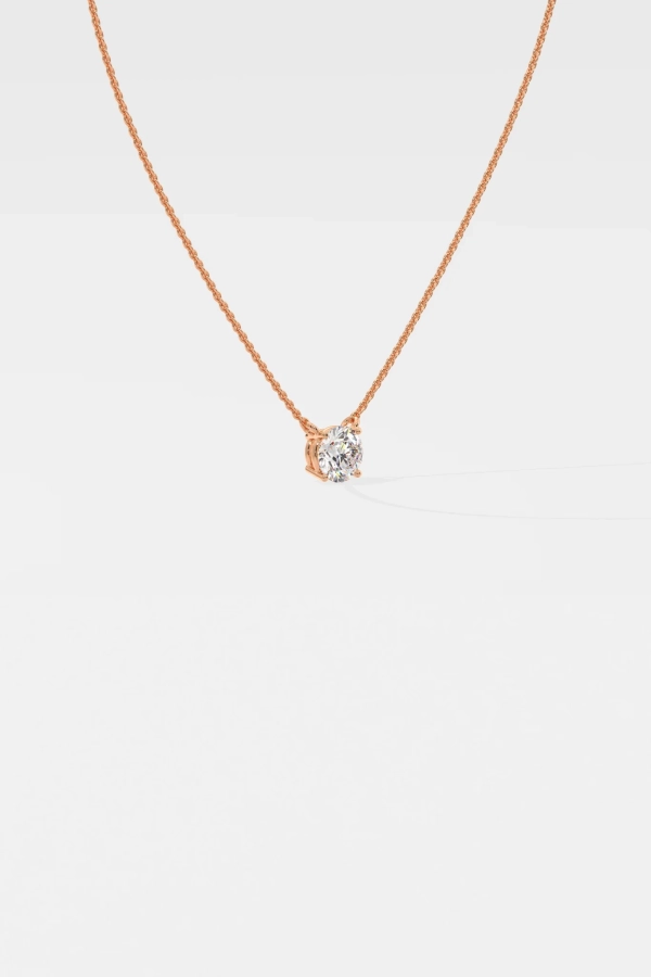 1 ct Solitaire Necklace - Image 2