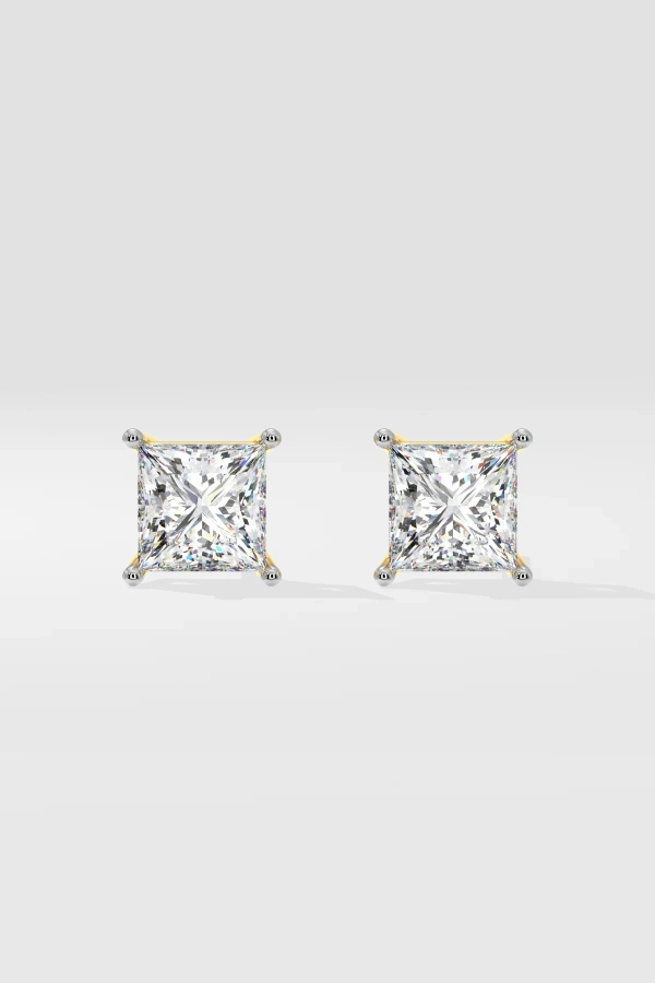 2 ct Princess Studs - Image 2