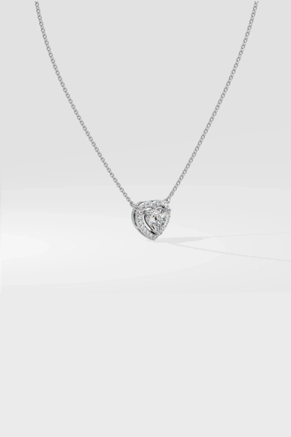 Solitaire Heart Necklace - Image 3