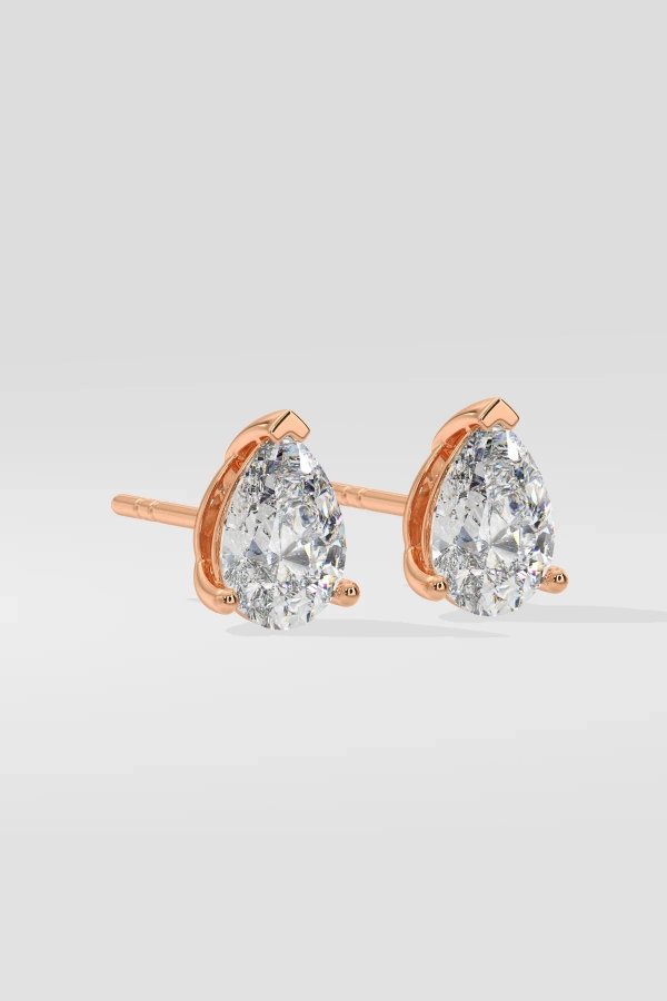 2 ct Pear Studs - Image 2