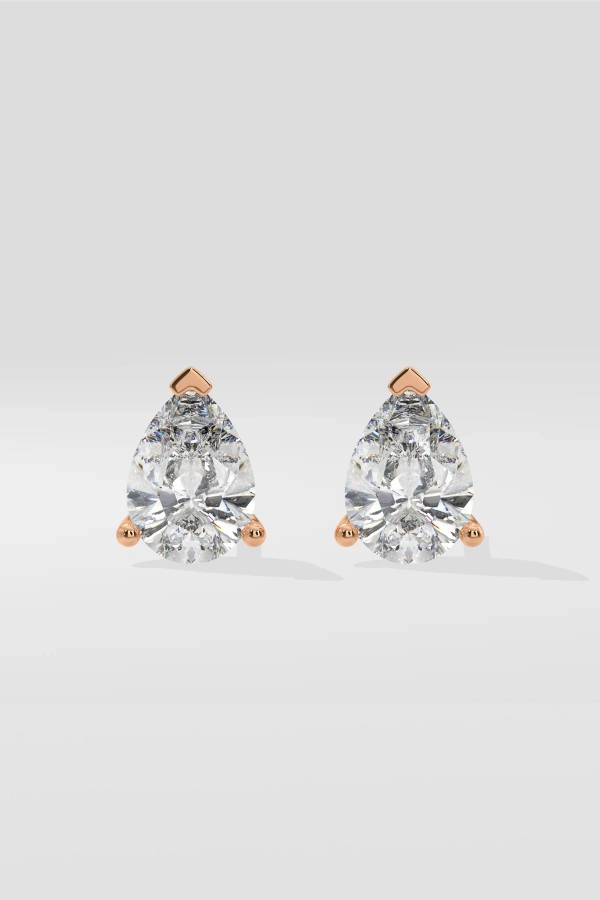 2 ct Pear Studs - Image 3