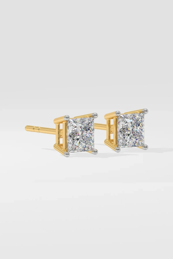 2 ct Princess Studs - Image 3