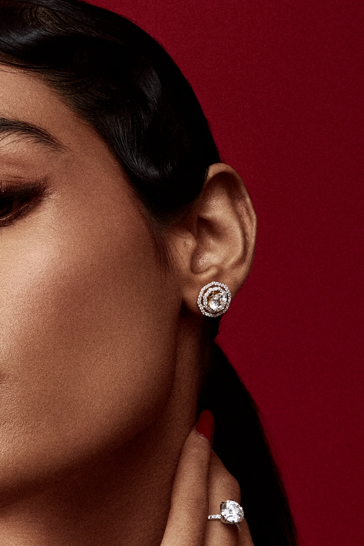 2 ct Twin Halo Earrings - Image 3