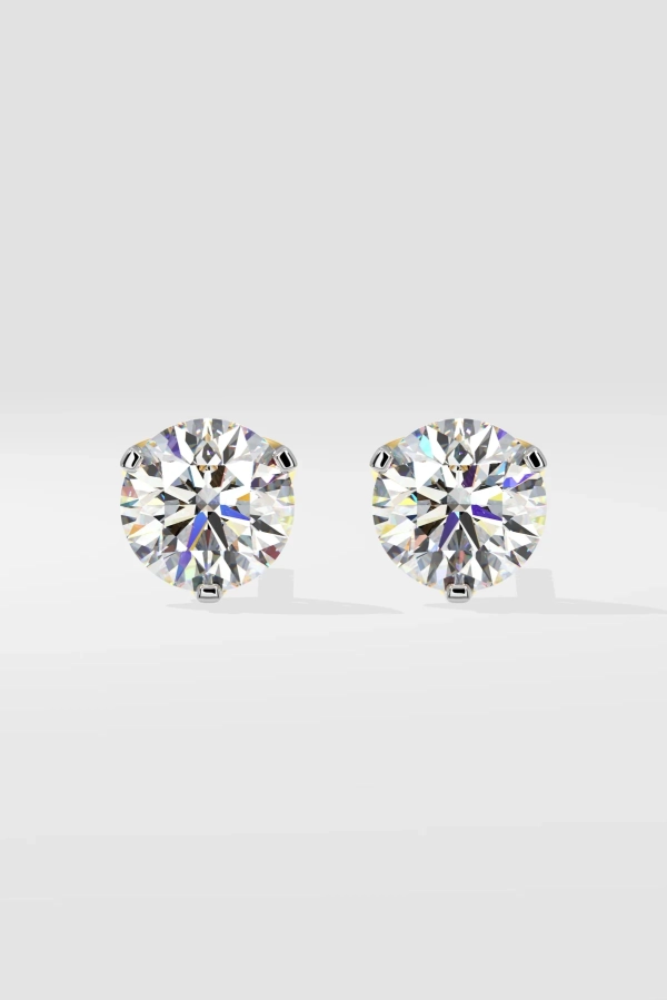 2 ct Solitaire Studs - Image 2