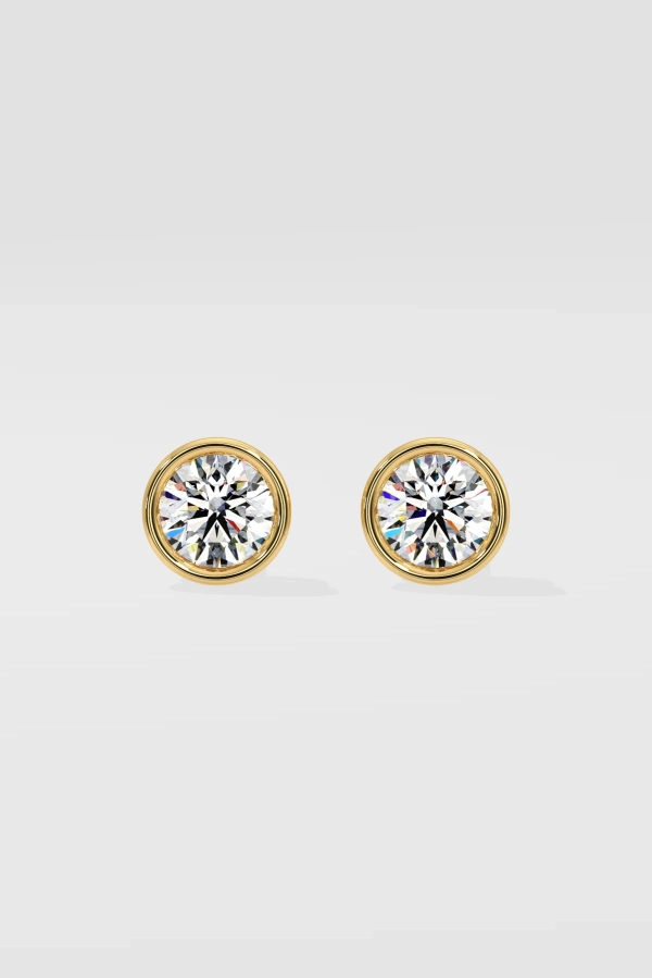 1 ct Bezel Studs - Image 2