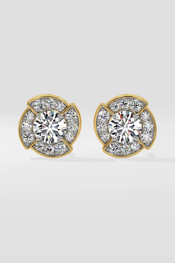 1 ct Breeze Halo Earrings - Image 2