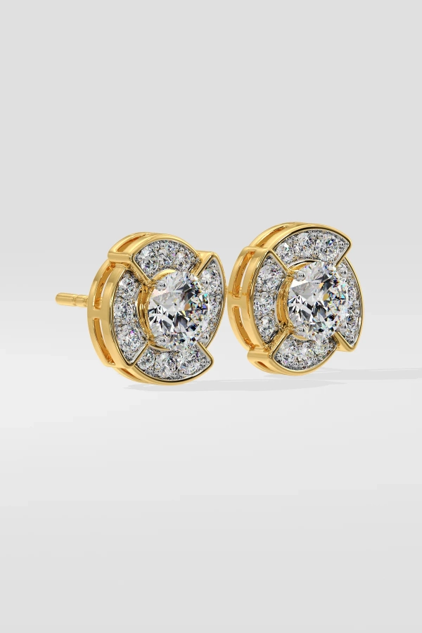 1 ct Breeze Halo Earrings - Image 3