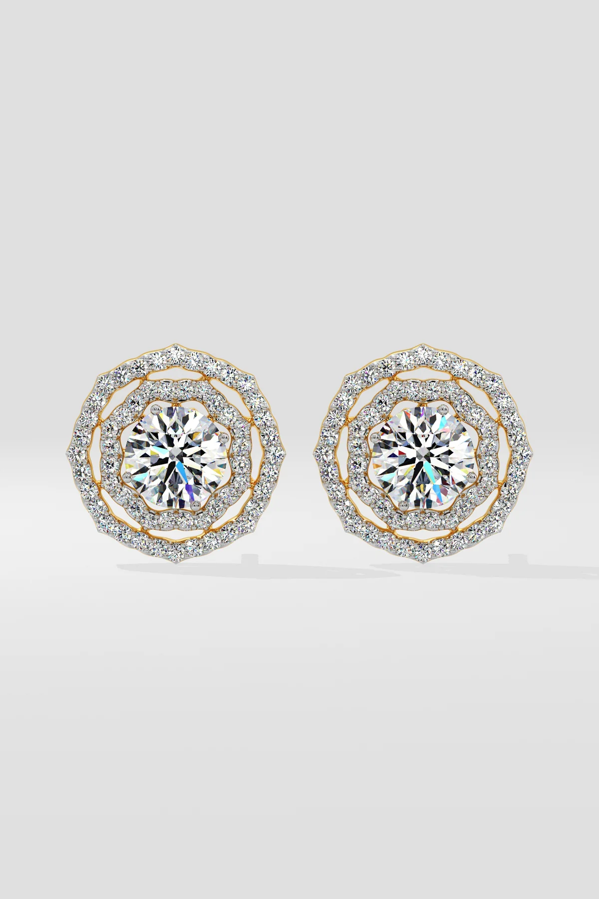 2 ct Twin Halo Earrings - Image 4