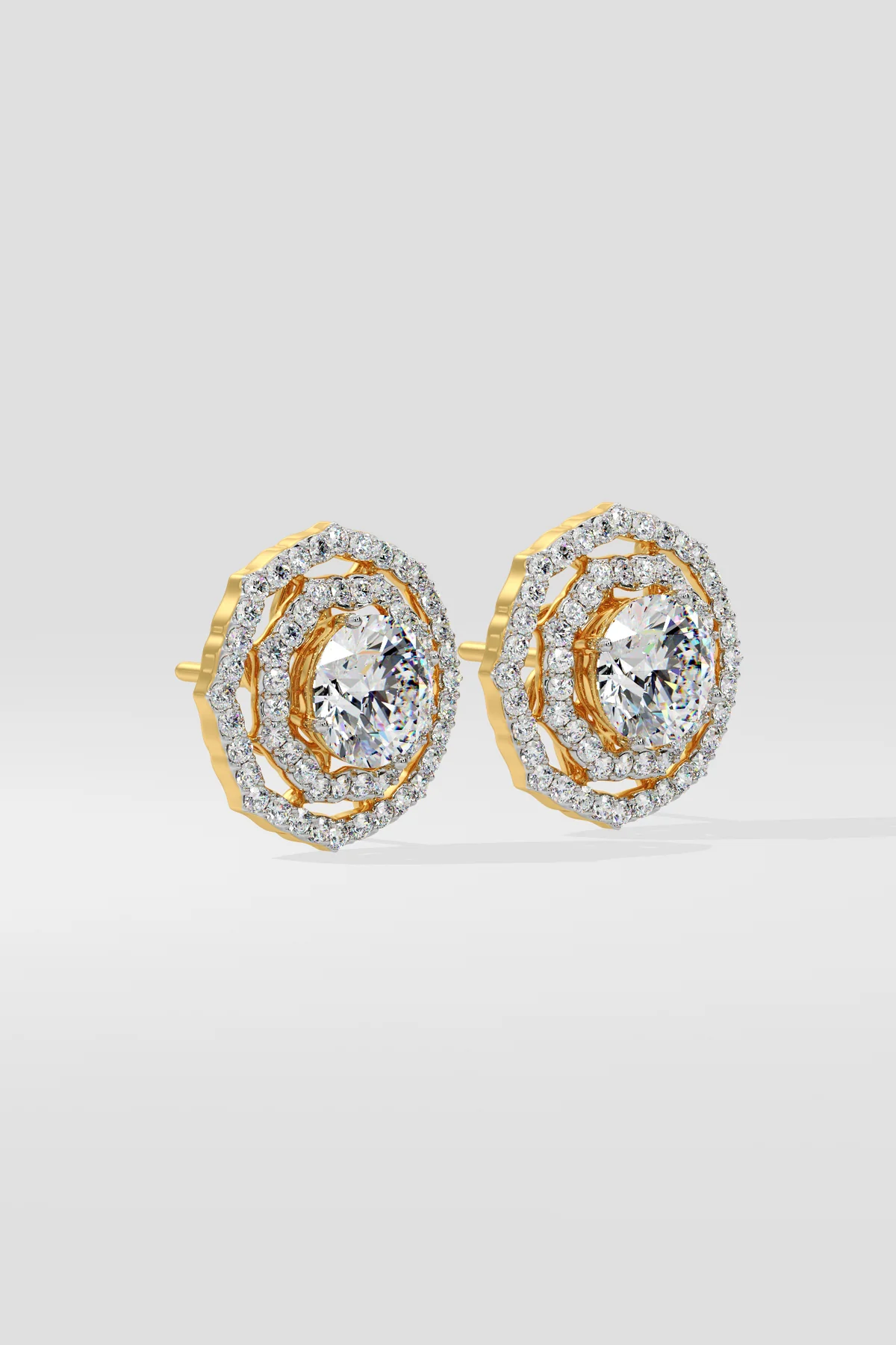 2 ct Twin Halo Earrings - Image 5
