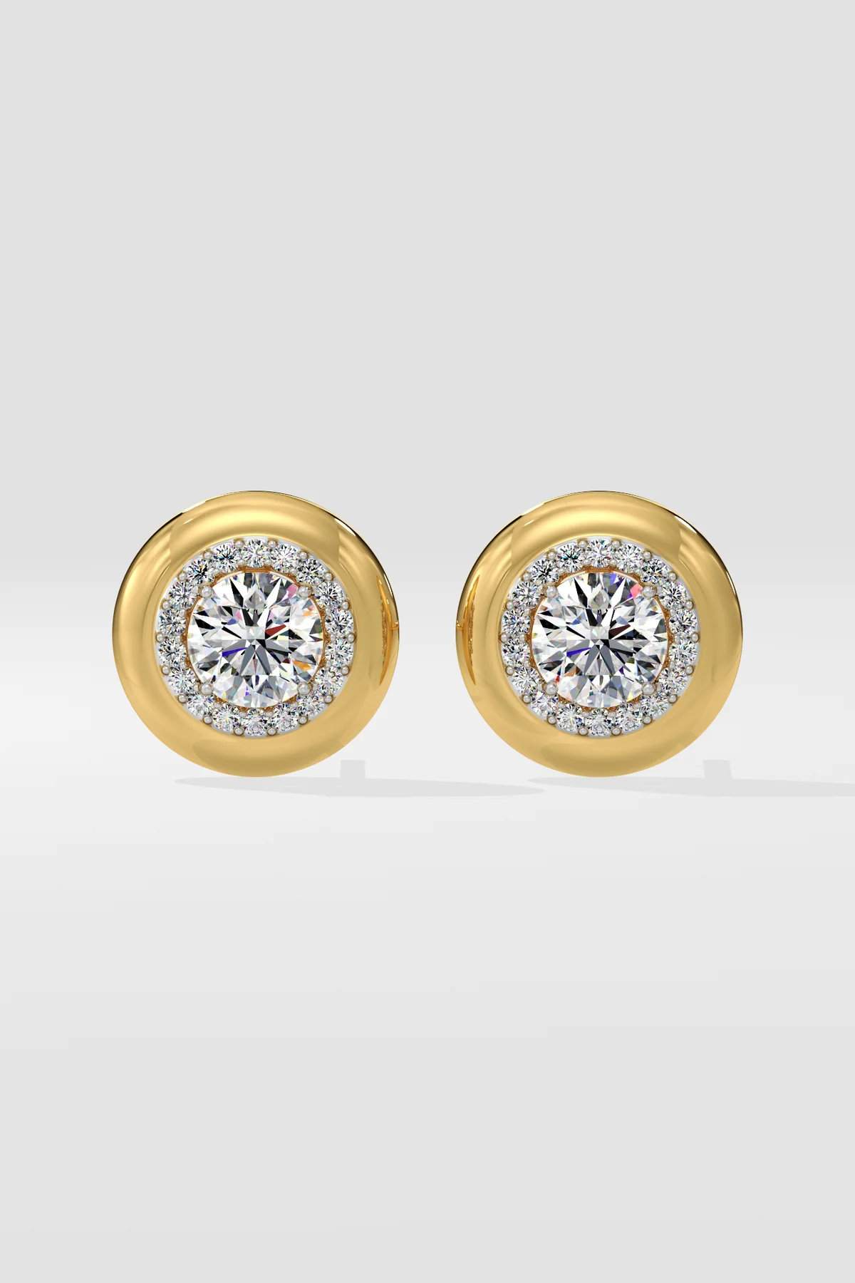 1 ct Gold Rim Studs - Image 2