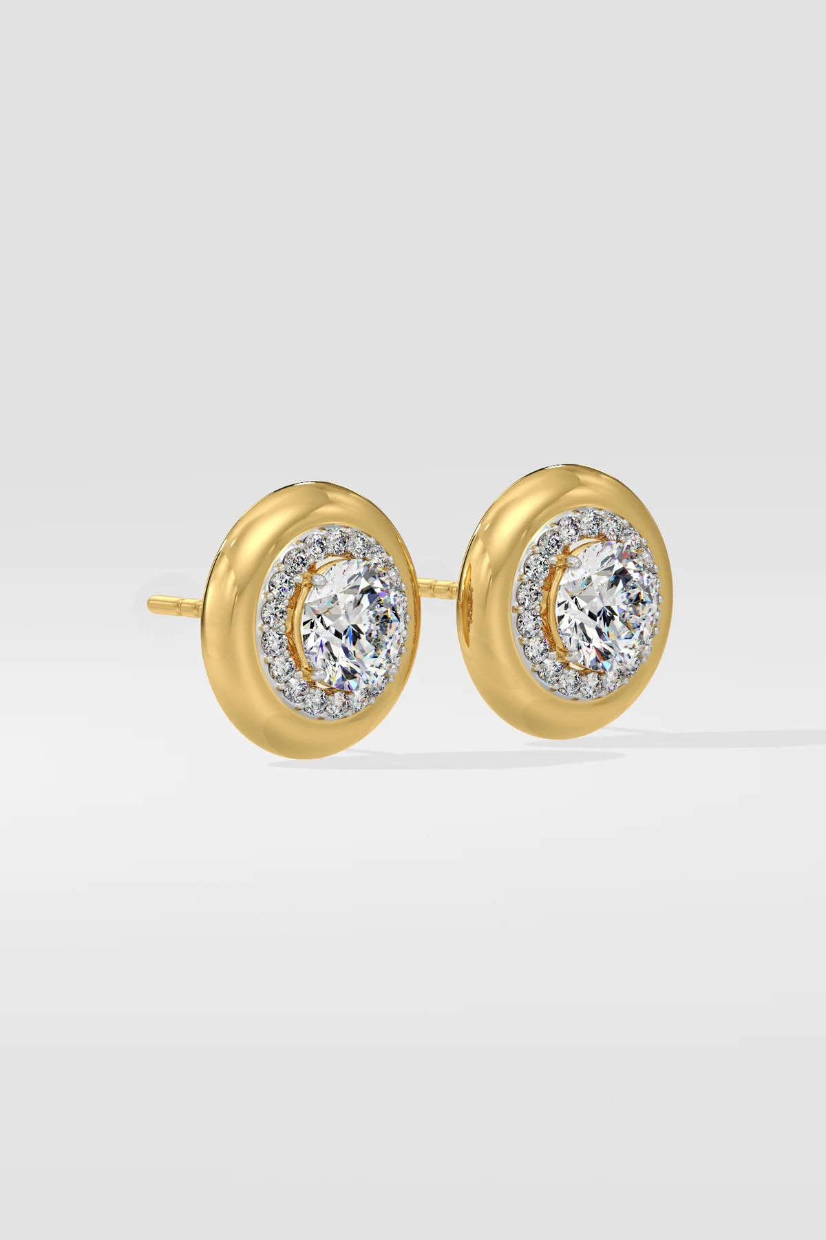 1 ct Gold Rim Studs - Image 3