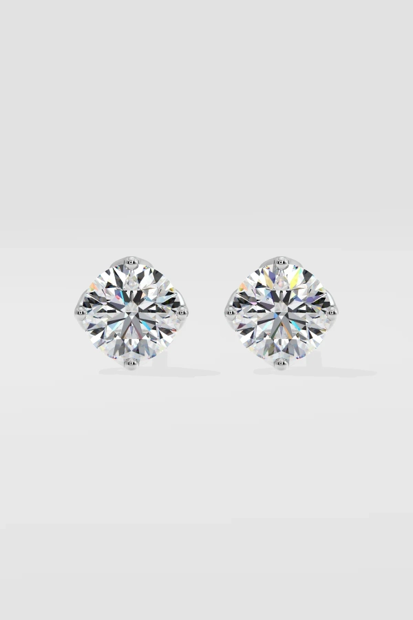 5 ct Lotus Solitaire Studs - Image 2