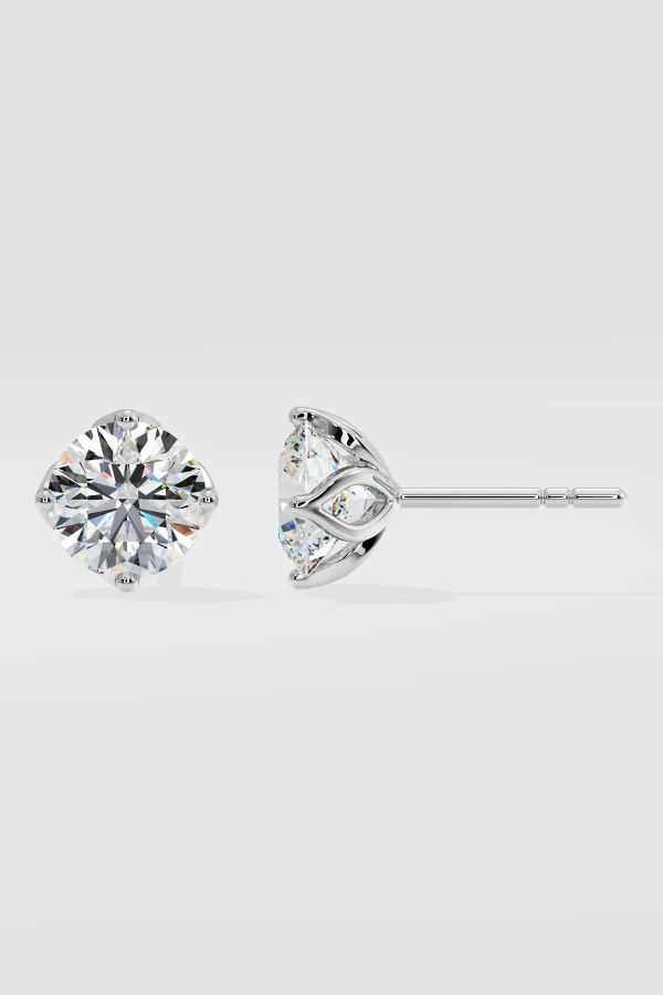 5 ct Lotus Solitaire Studs