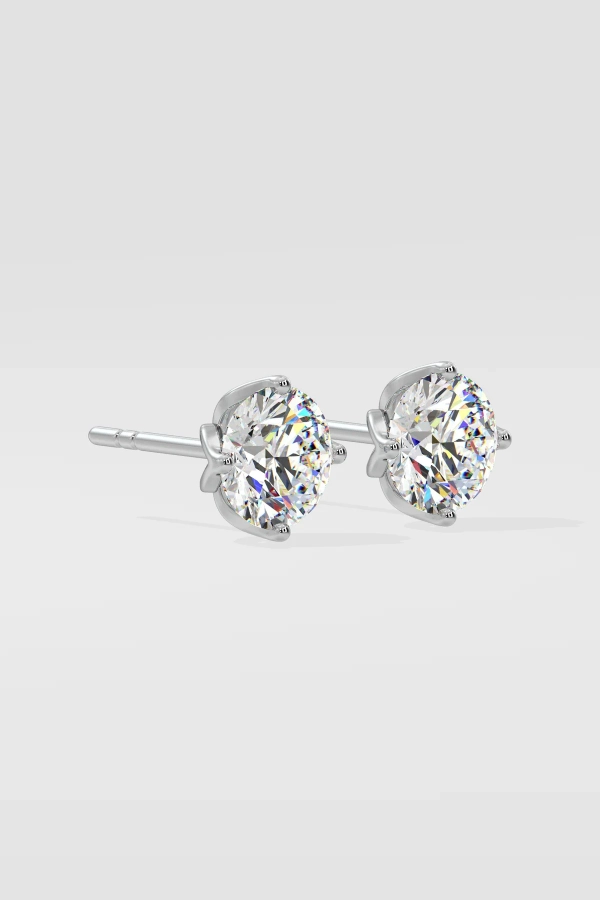 5 ct Lotus Solitaire Studs - Image 3
