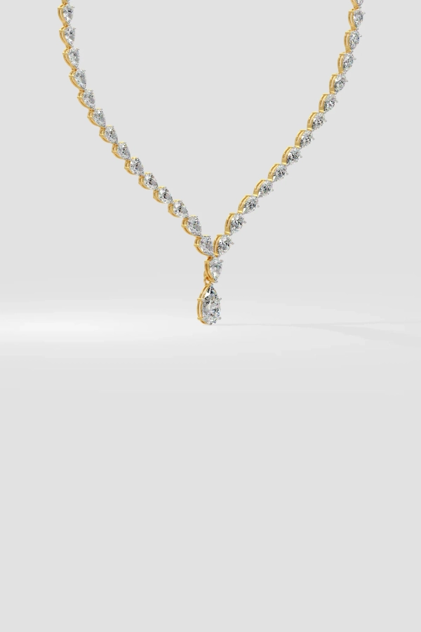 Linea Pear Necklace - Image 3