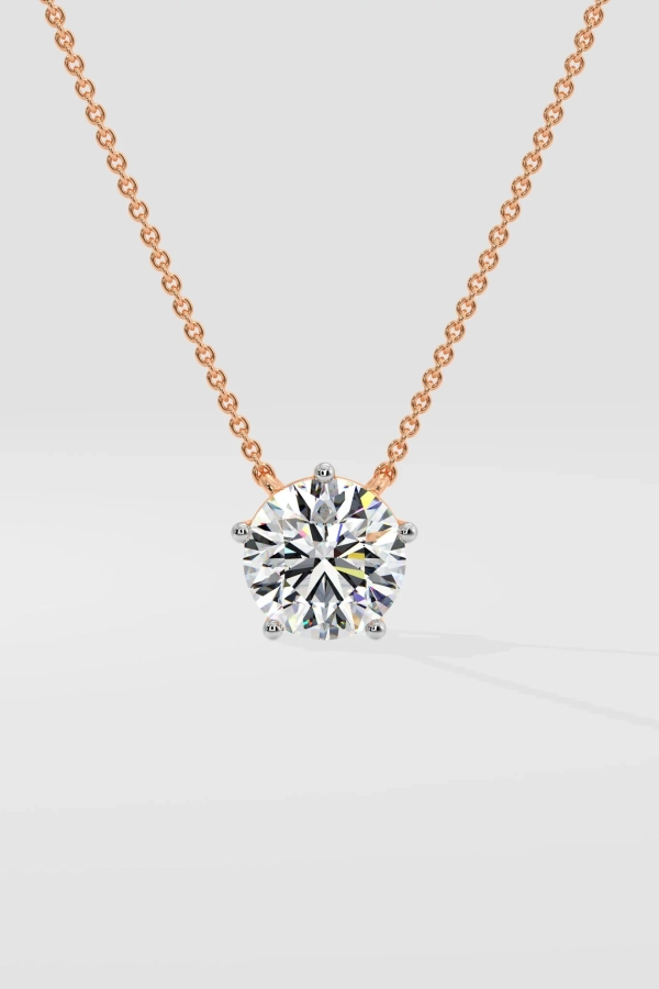 3 ct Solitaire Necklace - Image 2