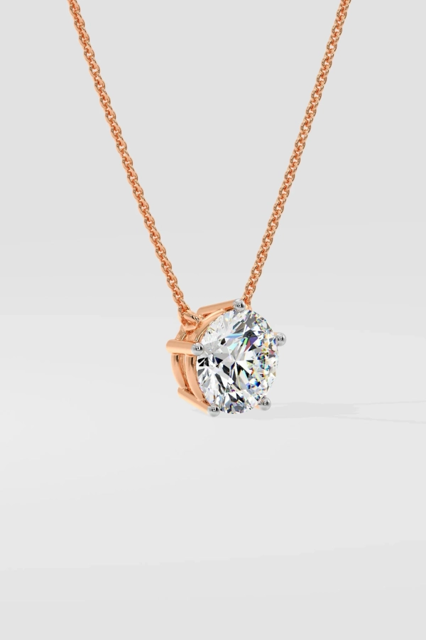 3 ct Solitaire Necklace - Image 3