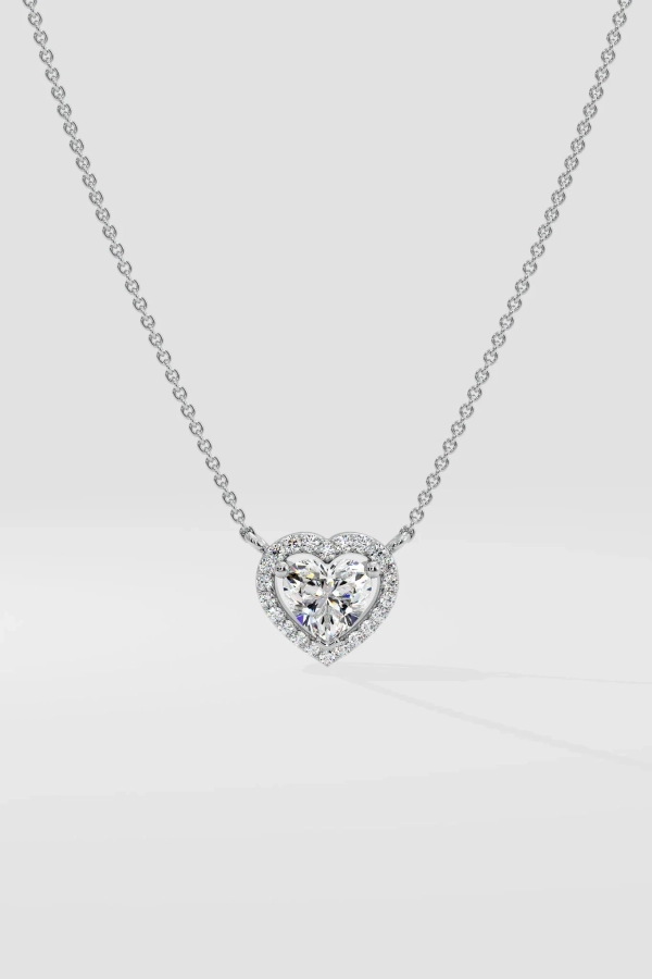 Solitaire Heart Necklace - Image 4