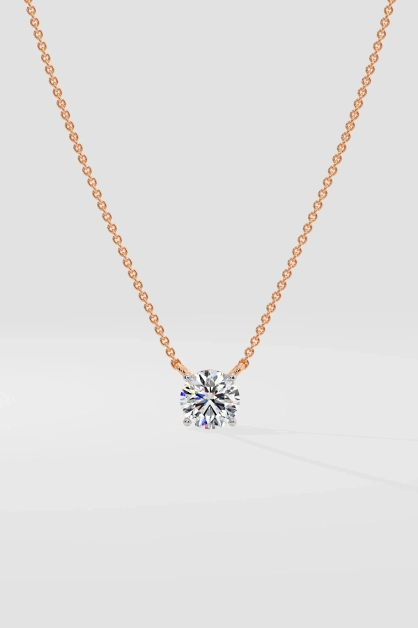 1 ct Solitaire Necklace - Image 3