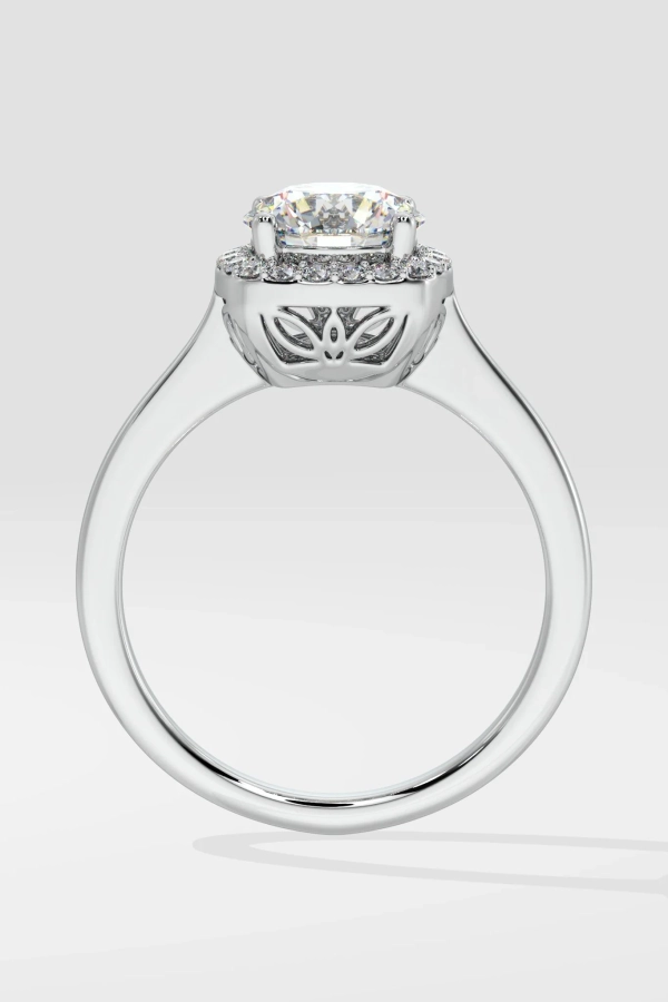 1 ct cushion hallow ring - Image 5