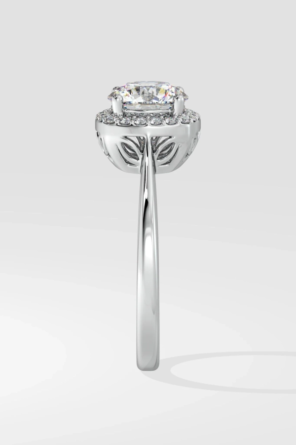 1 ct cushion hallow ring - Image 6
