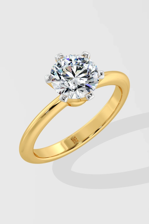 1 ct tapered round solitaire ring - Image 4