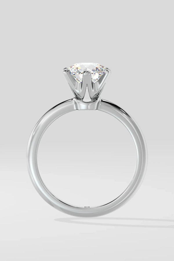 1 ct tapered round solitaire ring - Image 5