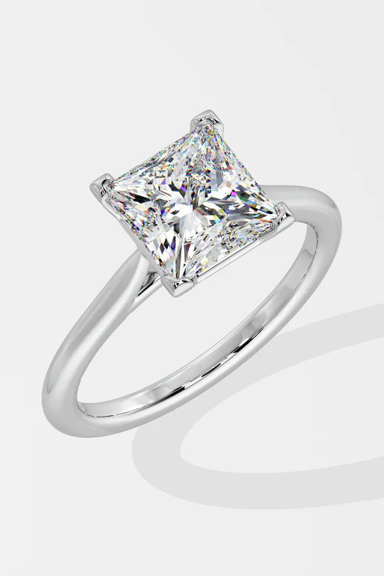 2 ct Princess Solitaire Ring - Image 3
