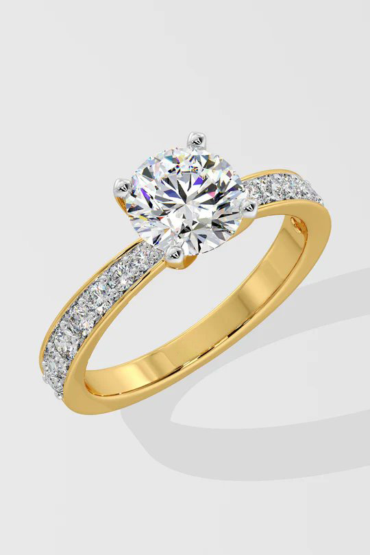 1.5 ct Solitaire Pave Ring - Image 3