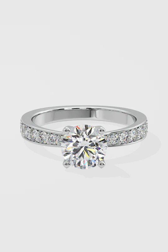 1.5 ct Solitaire Pave Ring - Image 4