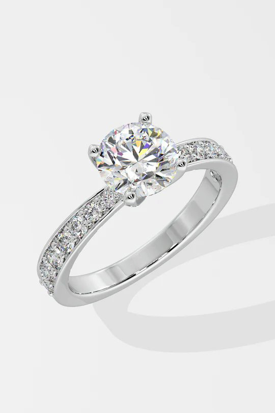 1.5 ct Solitaire Pave Ring - Image 5