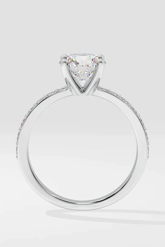 1.5 ct Solitaire Pave Ring - Image 6