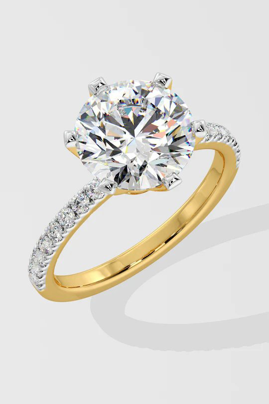 3 ct Solitaire Crown Ring - Image 3