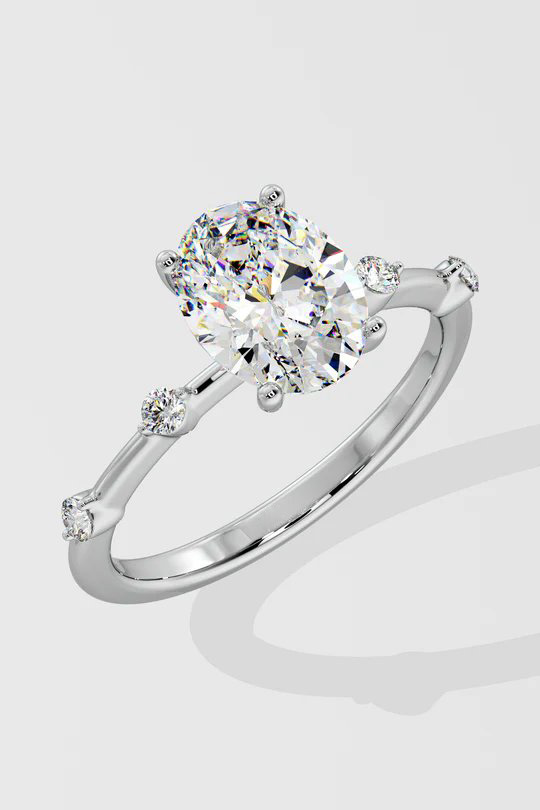 1.5 ct Spaced Oval Ring - Image 3