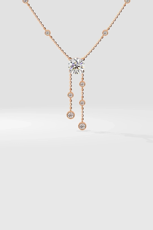 Solitaire Drop Necklace - Image 3