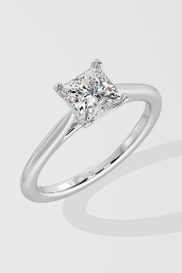 1 ct princess cut solitaire ring - Image 3