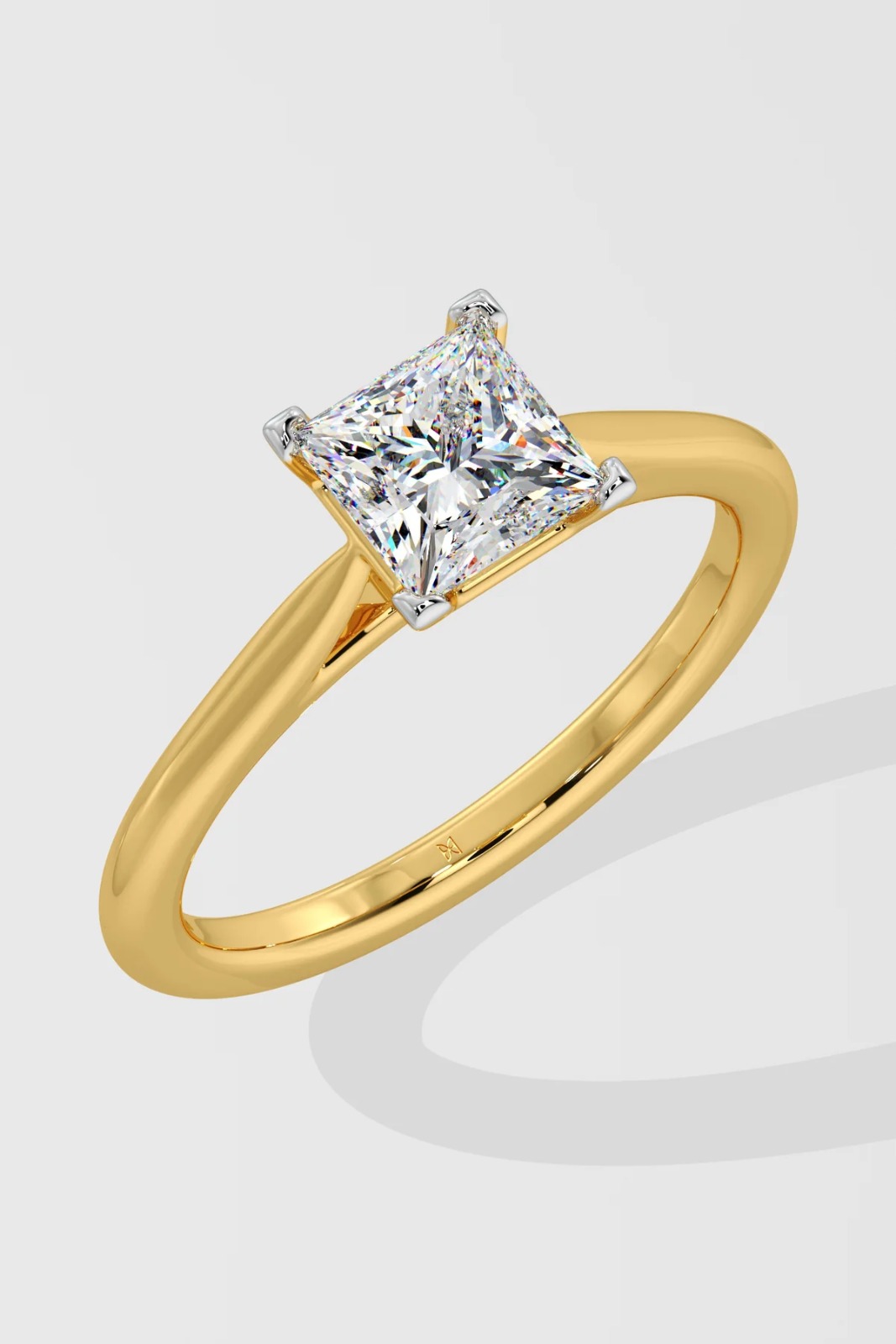 1 ct princess cut solitaire ring - Image 4