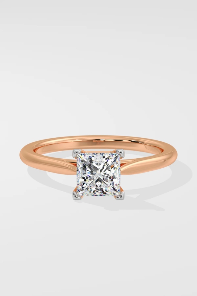 1 ct princess cut solitaire ring