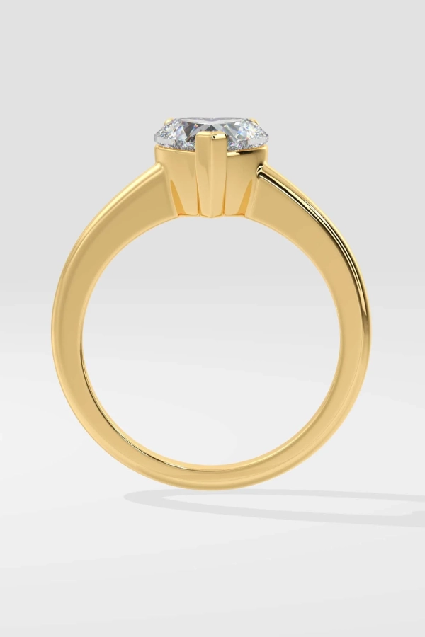 1 ct heart solitaire ring - Image 5